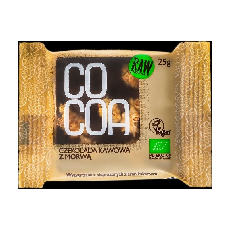 Czekolada kawowa z morwą bio 25g COCOA