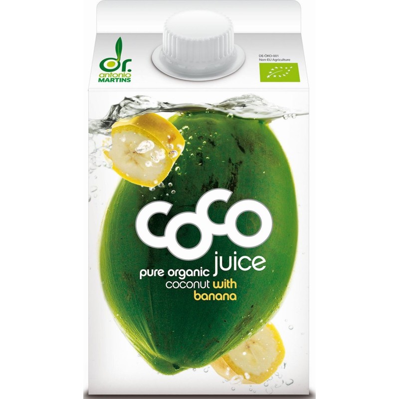 Woda kokosowa z bananem bio 500ml COCO DR MARTINS