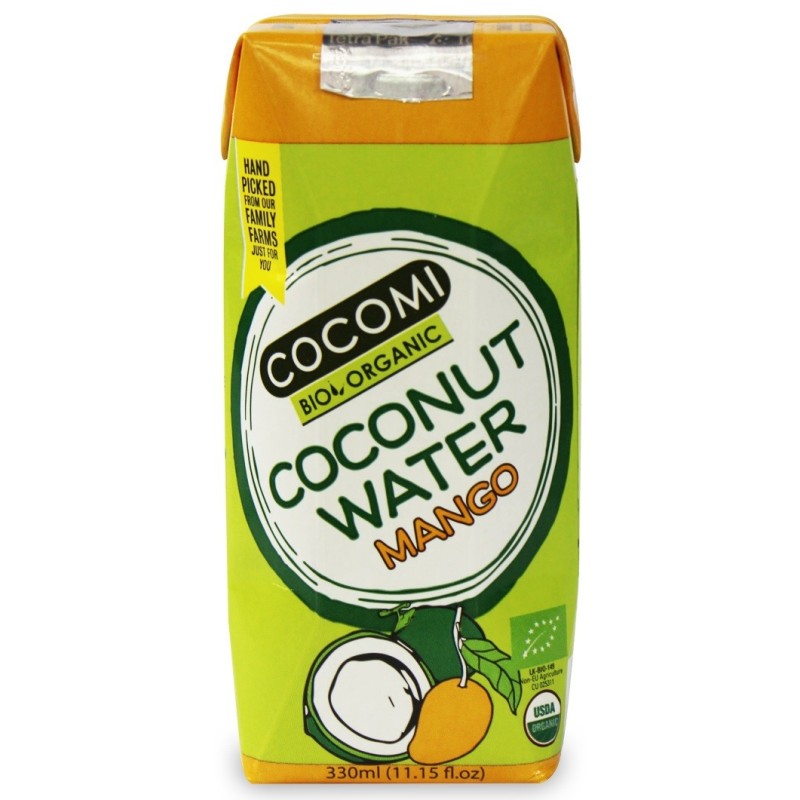 Woda kokosowa o smaku mango bio 330ml COCOMI