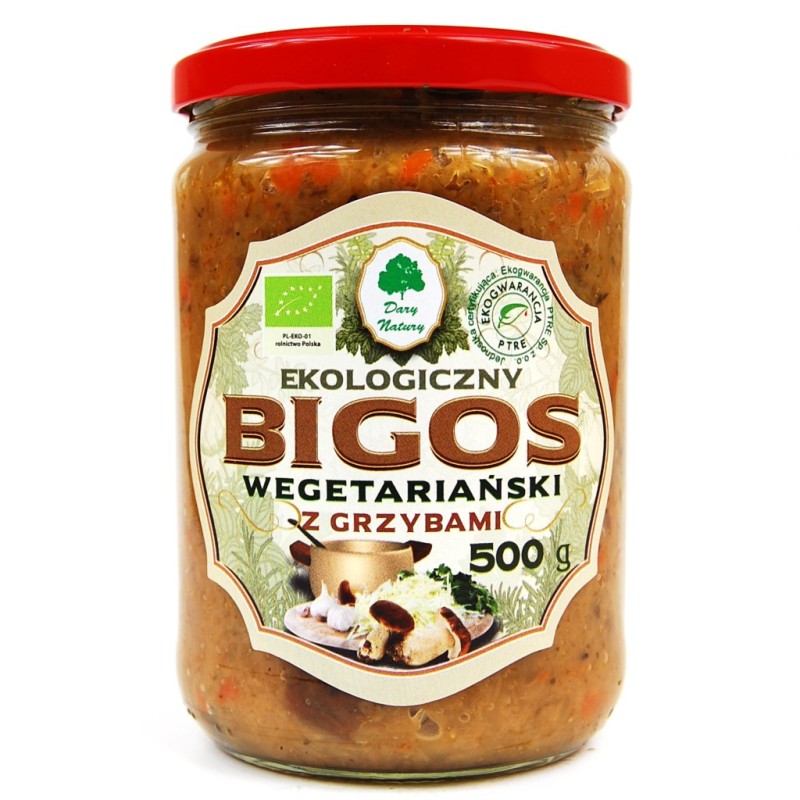 Bigos wegetariański z grzybami Eko 500g DARY NATURY