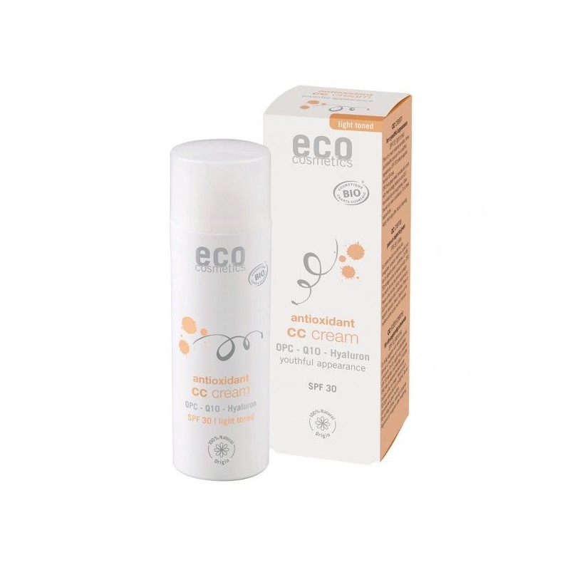 Krem CC jasny SPF 30 z OPC, Q10 i kwasem hialuronowym 50ml - ECO Cosmetics